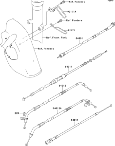 VN800 Тросы управления