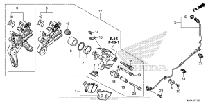 NC700X (DCT) Задний суппорт