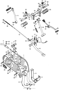 ST90 Muffler + brake + gearshift