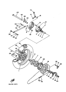 AG200 Заднее колесо в сборе