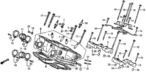 VF500F Rear cylinder head i