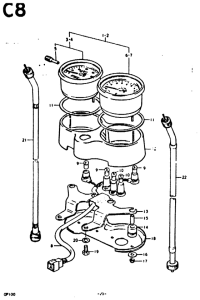 GP100 Спидометр-тахометр