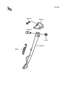 ZX400 Подножка
