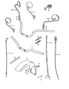 GS1000 Handlebar - front fender