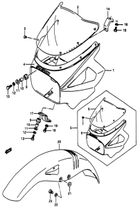 RG50 Headlamp housing - front fender