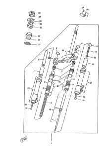 CW50RS Передняя вилка