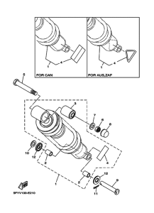 TW200E Задняя подвеска
