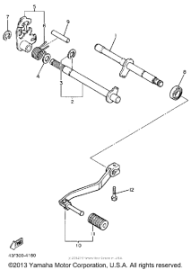 XT600U Вал переключения