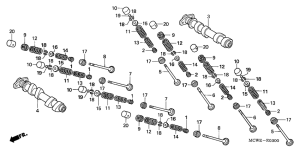 VFR800 (ABS) Распред вал / клапана