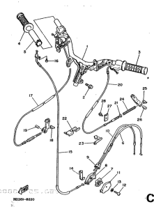 CH50 Steering handle. cable
