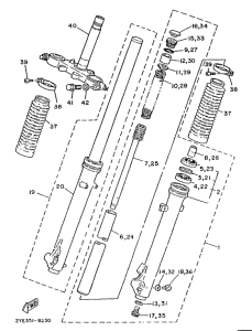 XT125 Передняя вилка