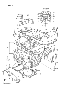 VS750 Головка цилиндров