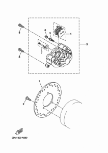 YP125R Задний суппорт