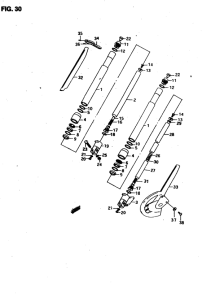 RMX50 Передняя вилка