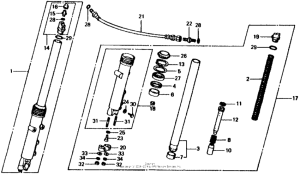 CB750 Front fork 81-82