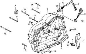 XR100 Крышка картера правая