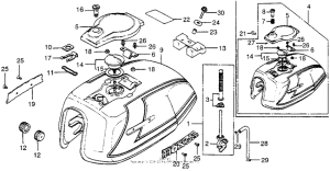 CX500 Топливный бак 1