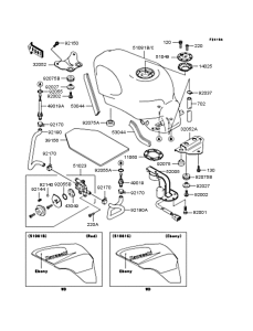 ZX400 Топливный бак