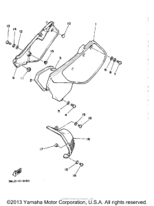 YZ490A Боковые обтекатели