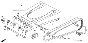 CM125C Swingarm / chain case
