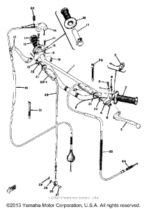 YZ125B Handle - wire