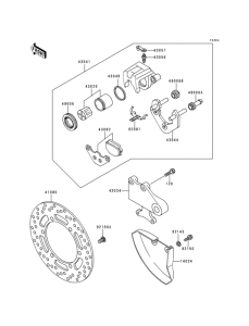 KLE500 Задний тормоз