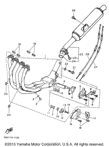 FZR600RHC Выхлопная система
