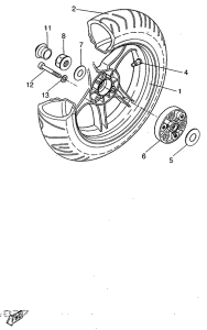YQ50 Переднее колесо