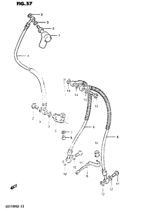 GS1100 Передние тормозные трубки
