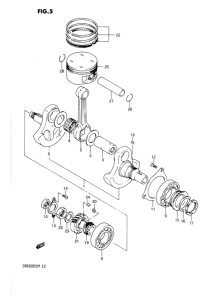 DR650 Вал коленчатый