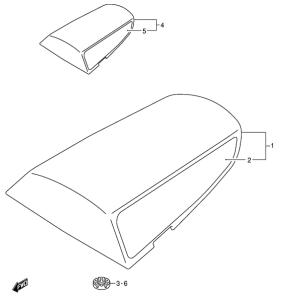GSX-R750 Seat tail box