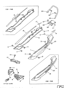 RD350LCF(20KW) Боковые обтекатели
