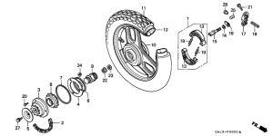 NE50 Rear wheel complete assy