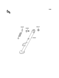 KLE400 Подножка