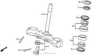 XR350R Траверса нижняя