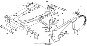 MR250 Swingarm + chain case