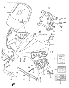 DR650 Cowling - label