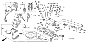 CBF1000S Handle pipe / top bridge