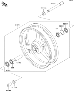 ZX600 Переднее колесо