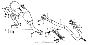 NX125 Глушитель