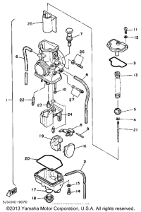 YZ125A Карбюратор