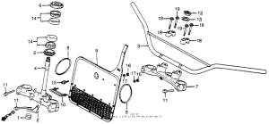 CR250R Handlebar + top bridge 82