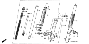 MTX125 Вилка передней оси