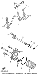 YZ400FL Масляный фильтр