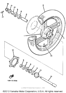 XS400RJ Переднее колесо