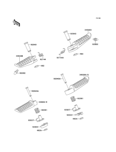 ZX600 Подножки