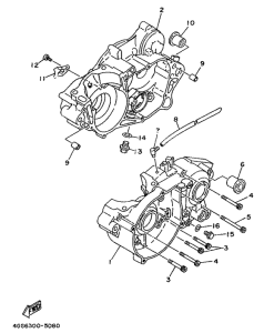 TY250Z Картер двигателя