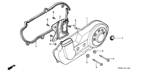 CN250 Крышка картера левая