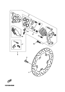 YP125R Передний суппорт