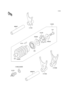 ZX500 Change drum / shift fork